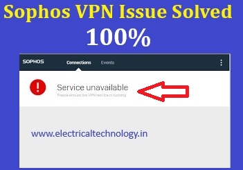 sophos vpn service unavailable issue solved