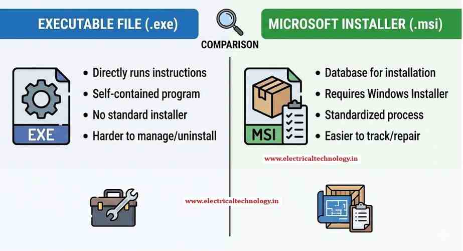 exe file and msi file comparison