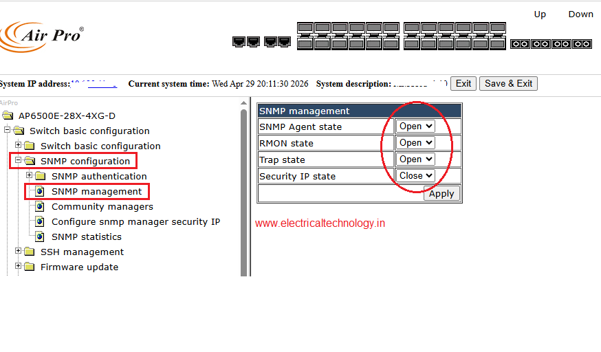 airpro-4500-switch-snmp-configuration