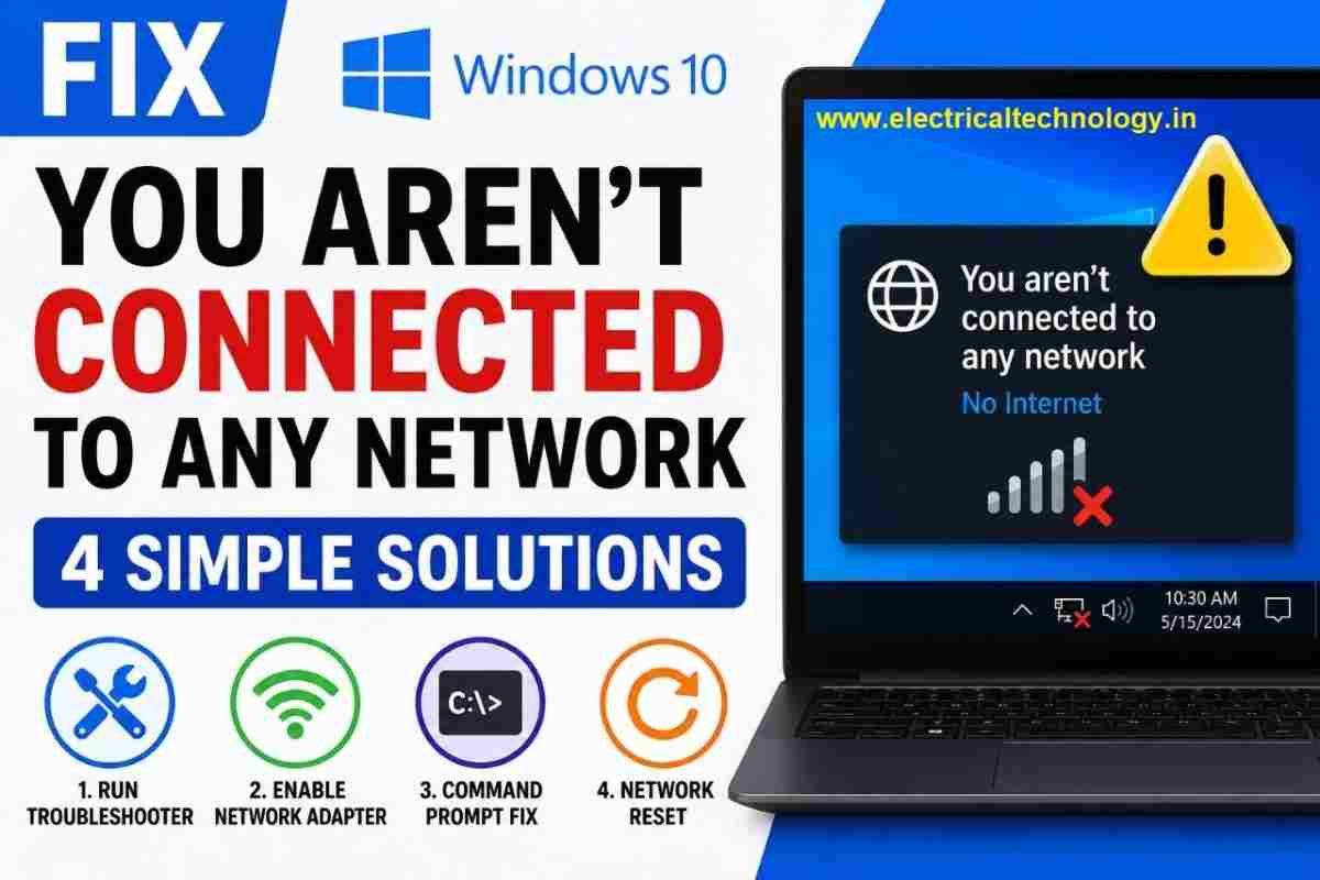 How to Fix You Arent Connected to Any Network Error in Windows 10